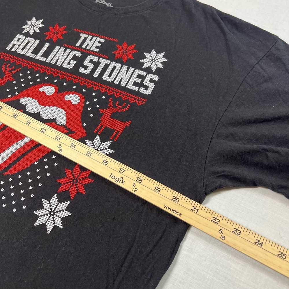 Rolling Stones Holiday Ugly Christmas Sweater T-Shirt Women’s Size Medium - Picture 4 of 4